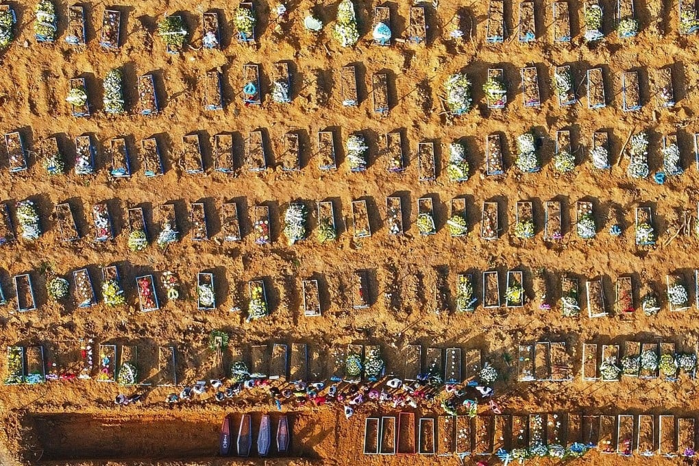 New graves have been dug at the Parque Taruma cemetery, during the Covid-19 coronavirus pandemic in Manaus, Amazonas state, Brazil. Photo: AFP