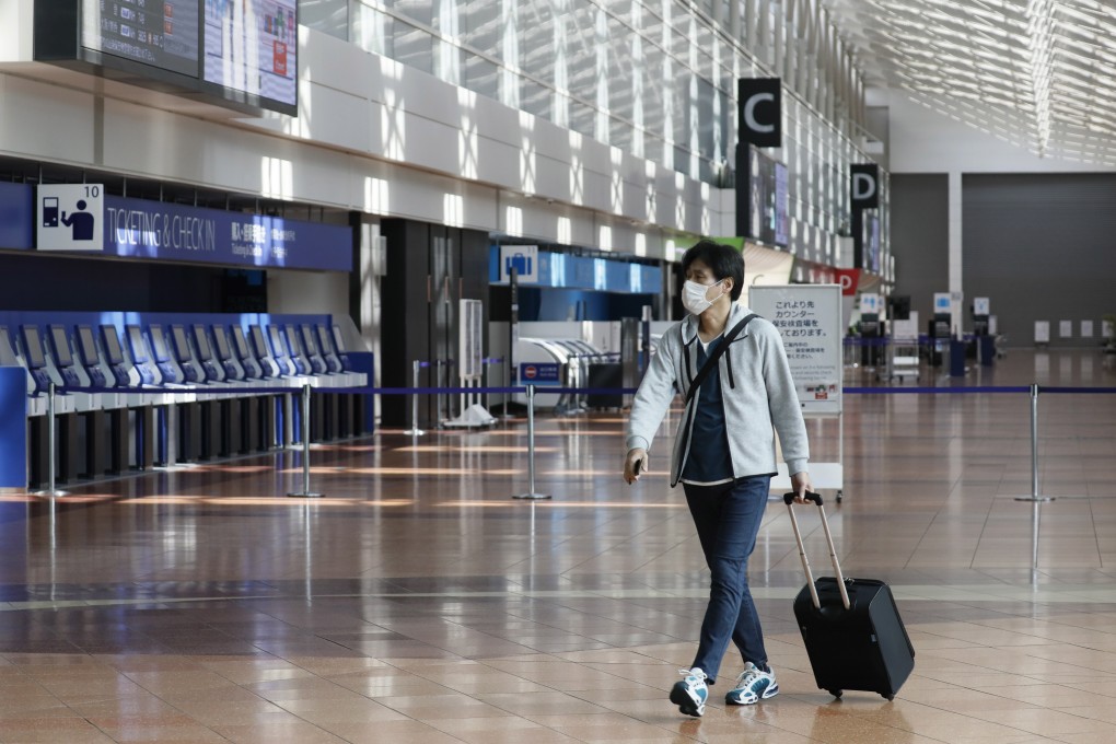 A closed domestic flight terminal at Tokyo’s Haneda Airport. The Japanese government has tried to reduce traffic across the country during the Golden Week holidays. Photo: EPA