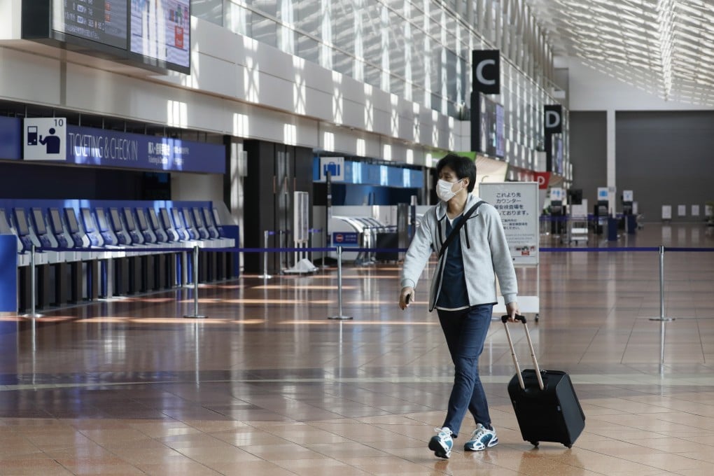 A closed domestic flight terminal at Tokyo’s Haneda Airport. The Japanese government has tried to reduce traffic across the country during the Golden Week holidays. Photo: EPA