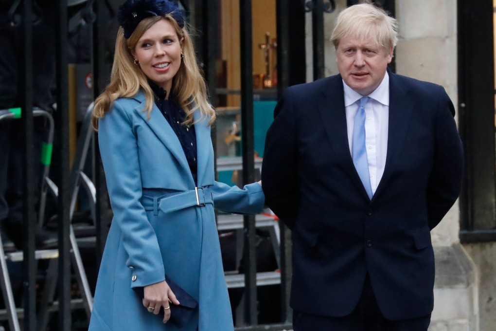 Britain’s Prime Minister Boris Johnson with his partner, Carrie Symonds. Photo: AFP