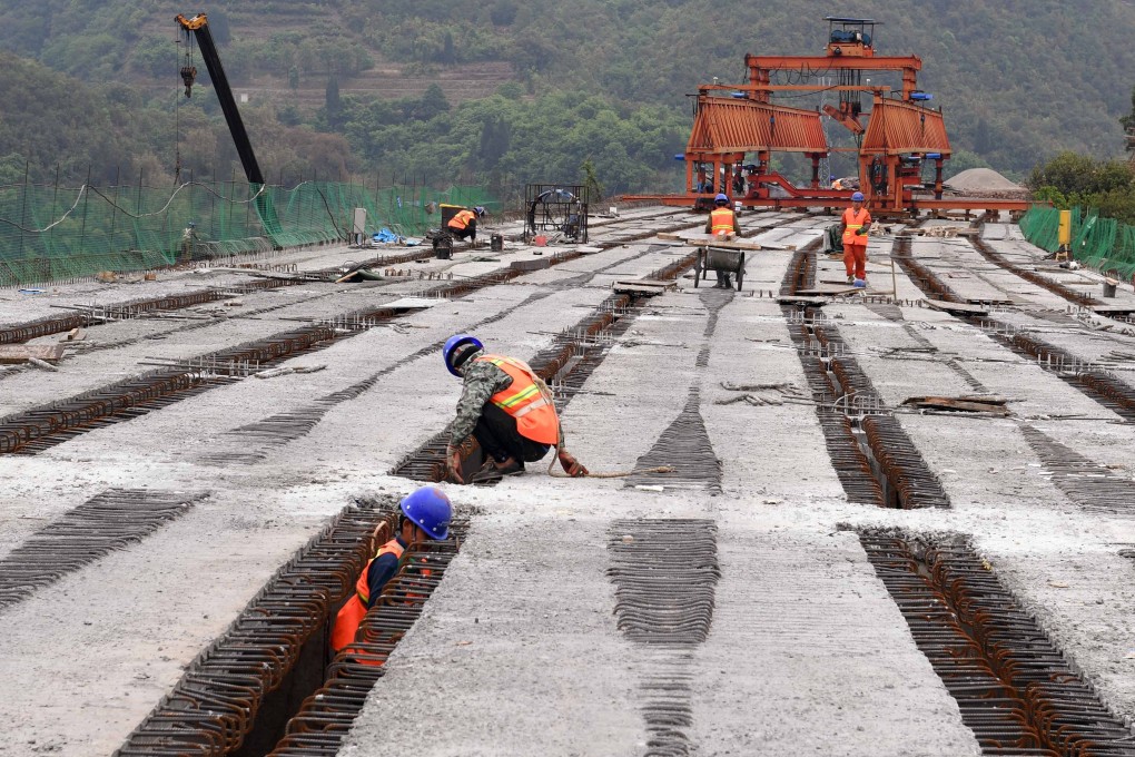 Construction of high-speed railways, motorways and airports is an old tactic that Beijing dusted off after the pandemic led to a 6.8 per cent economic contraction in the first quarter. Photo: Xinhua