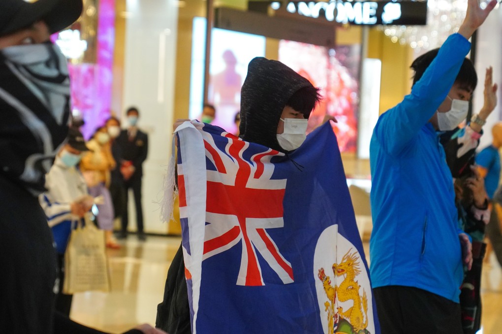 Protesters at International Financial Centre mall in Central on Tuesday. Photo: Sam Tsang