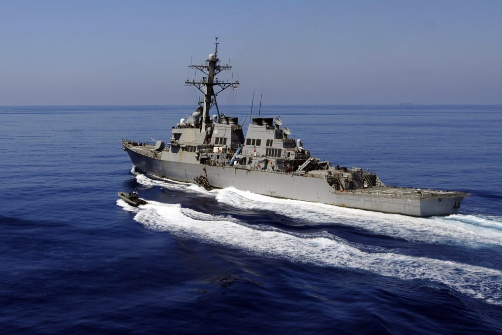 The USS Barry sailed near the Paracel Islands in the South China Sea on Tuesday. Photo: Getty Images