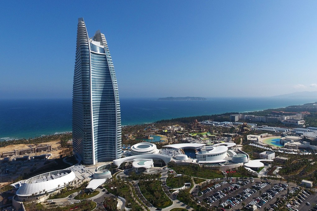 Aerial view of the Atlantis Hotel in Sanya, in south China’s Hainan. The resort recently turned to live-streaming to attract bookings. Photo: Xinhua