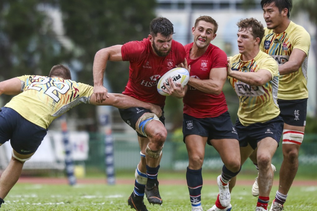 The Hong Kong national team square off against the South China Tigers in a training match last year in Hong Kong. Photo: Jonathan Wong