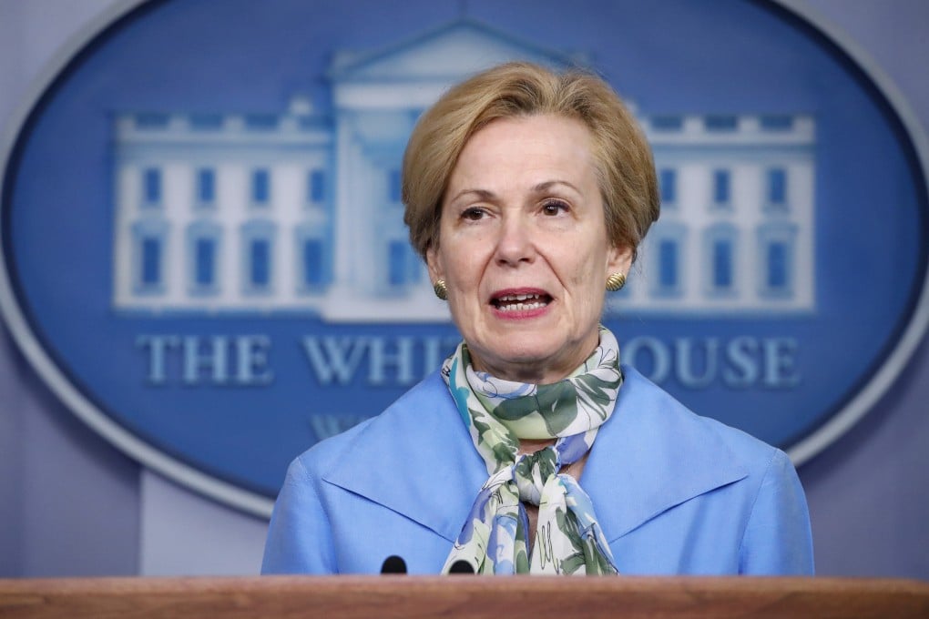 US doctor Deborah Birx has become an internet sensation for the array of scarves she wears at the daily White House press conferences on the coronavirus fight. Photo: AP