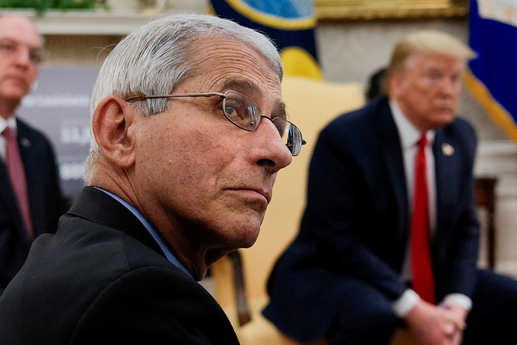 National Institute of Allergy and Infectious Diseases Director Dr Anthony Fauci attends a coronavirus response meeting. Photo: Reuters