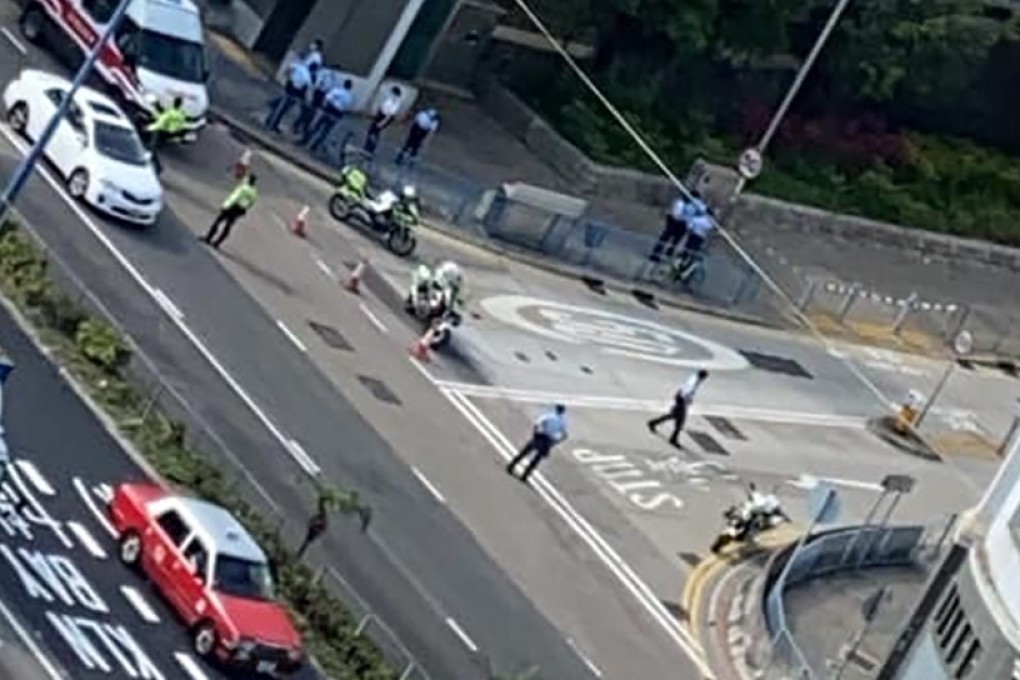 Roads around the campus of the abandoned St Joseph’s Anglo-Chinese School in Ngau Tau Kok were cordoned off. Photo: Facebook