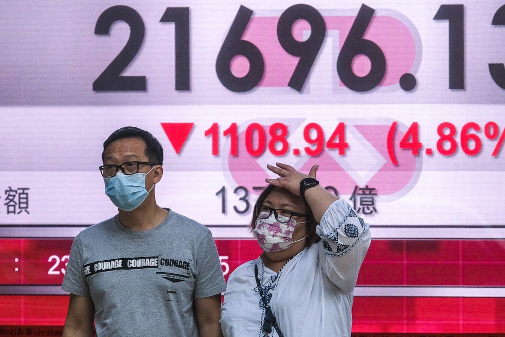 The Hang Seng Index, like other stock gauges around the world, has tumbled during the coronavirus pandemic. Photo: Edmond So