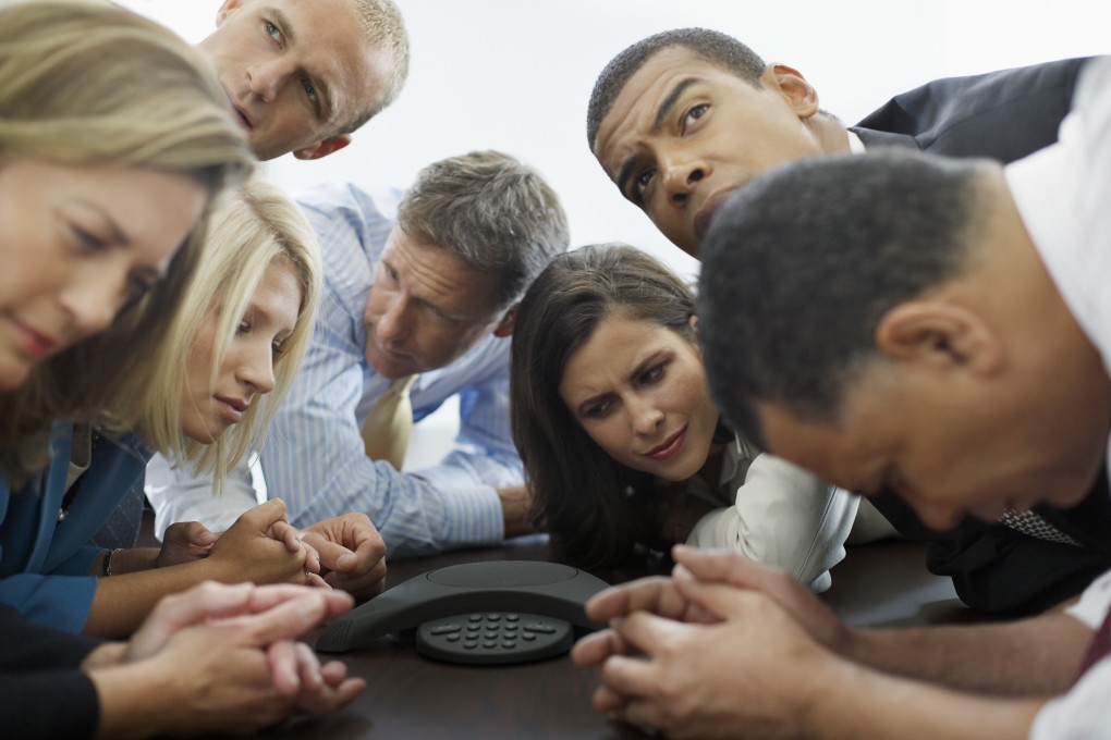 The poor audio quality of conference calls has become a greater issue during the Covid-19 pandemic, with millions of office workers using them while nations are in lockdown. Photo: Getty Images