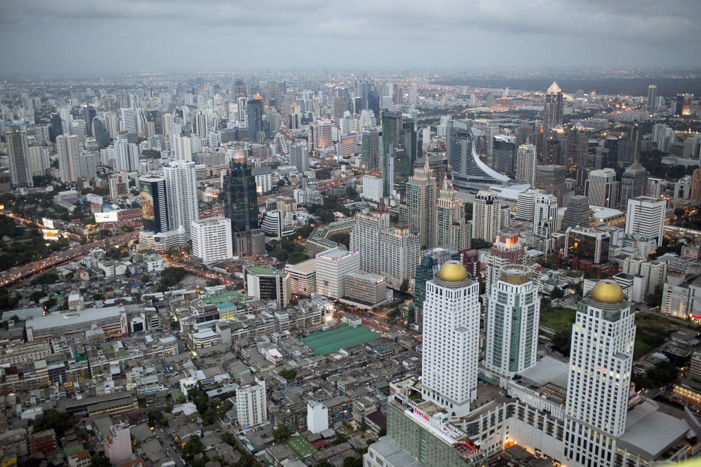 Aerial view of Bangkok. In Thailand, Daiwa Capital Markets estimates that the 2020 earnings of seven developers listed on the stock market will decline by 27 per cent this year. Photo: Bloomberg