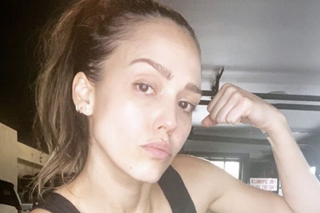 If you’re not wearing make-up while working from home, you’re in good company – celebrities such as Jessica Alba have also been baring their make-up-free faces online. Photo: courtesy of Instagram
