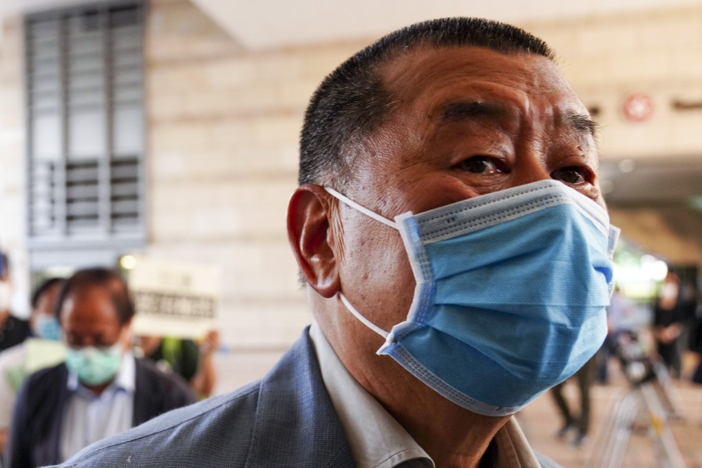 Jimmy Lai at West Kowloon Court on Tuesday. Photo: Sam Tsang