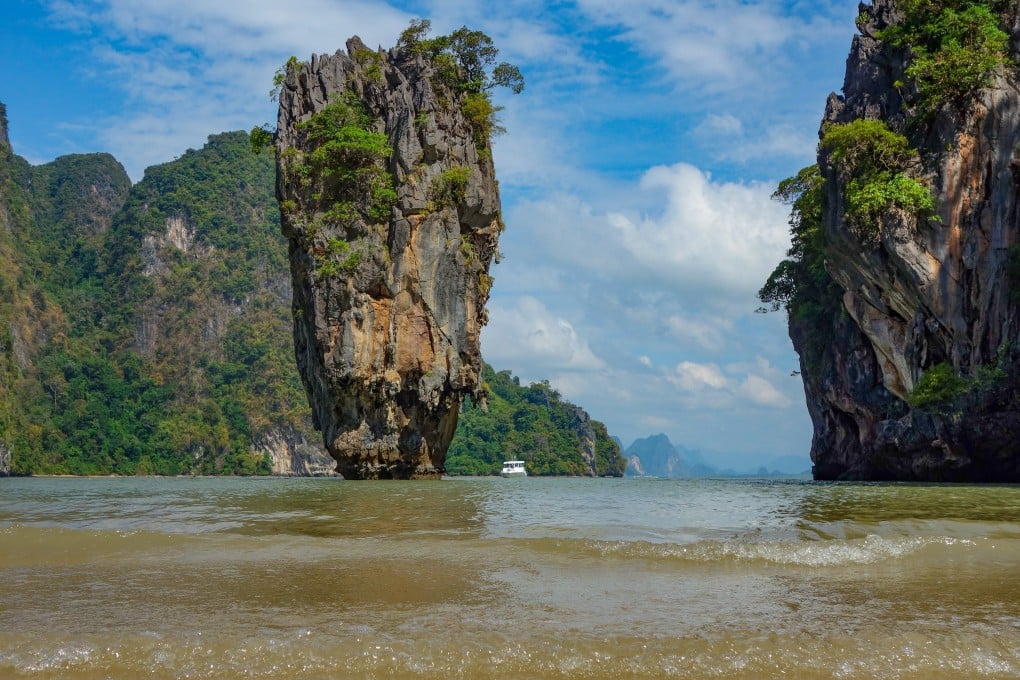 Khao Phing Kan, aka James Bond Island, in Thailand, provided a backdrop for The Man with the Golden Gun (1974). Photo: Getty Images