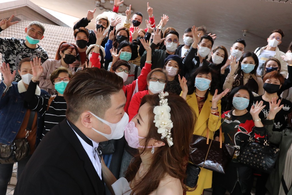More people will be allowed to celebrate weddings in Hong Kong from Friday as part of the relaxing of social-distancing measures. Photo: Felix Wong