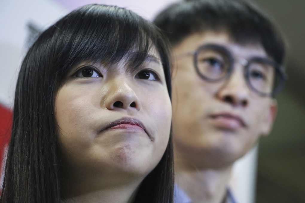 Yau Wai-ching and Sixtus Baggio Leung did not show up to Tuesday’s court hearing, where they were ordered to refund the public purse. Photo: Felix Wong