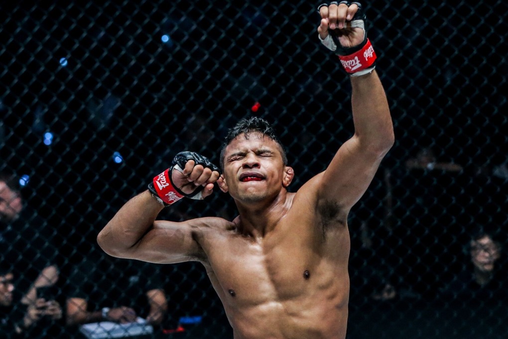 Bibiano Fernandes celebrates his victory over Kevin Belingon at ONE: Century. Photos: ONE Championship