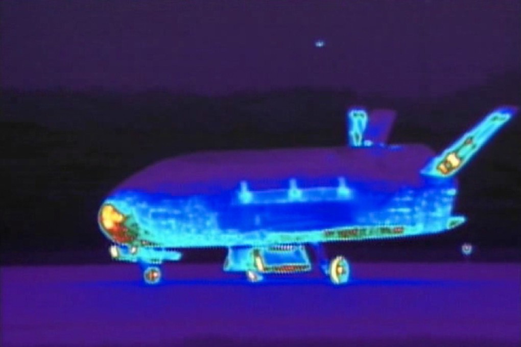 An infrared view of the X-37B spacecraft taken in June 2012 at Vandenberg Air Force Base. Photo: Vandenberg Air Force Base via AP