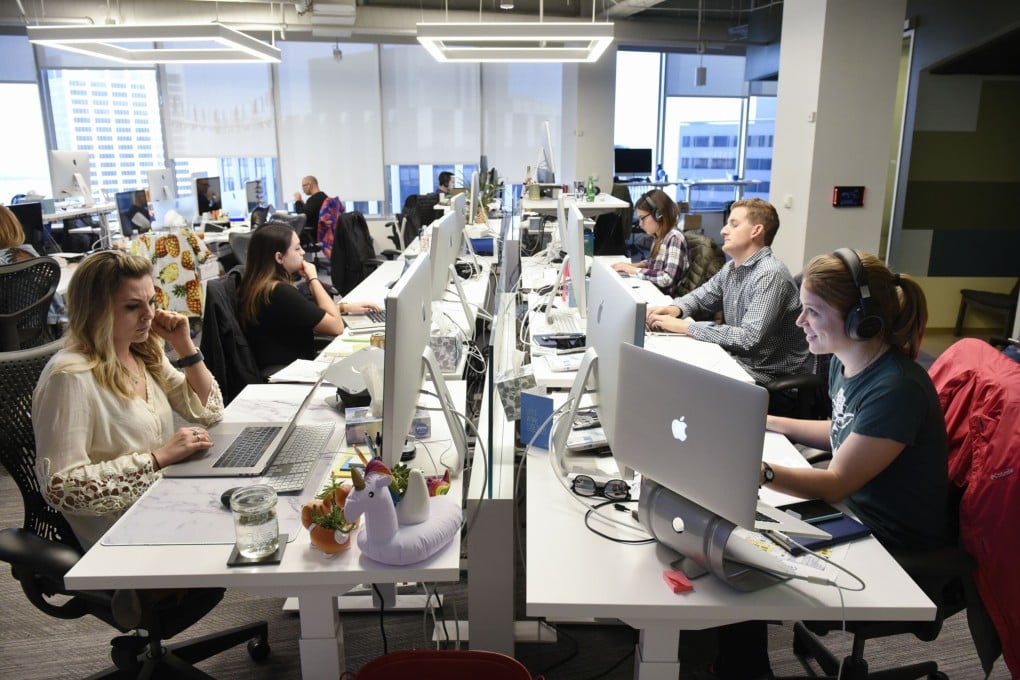 Silicon Valley is known for open plan offices and communal spaces – not ideal for social distancing when people return to work after the coronavirus lockdown. Photo: Bloomberg