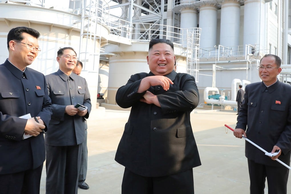 North Korean leader Kim Jong-un attends an event at a fertiliser plant north of Pyongyang on May 2. Photo: KCNA via Reuters