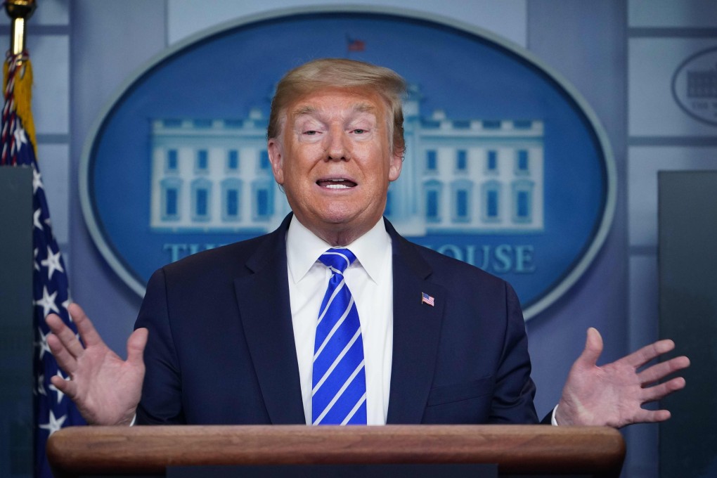 US President Donald Trump speaks during a daily briefing on the novel coronavirus in the White House on April 23. Photo: AFP