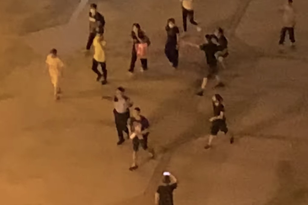 Six men and four women were arrested after the fight in Wong Tai Sin district. Photo: Facebook