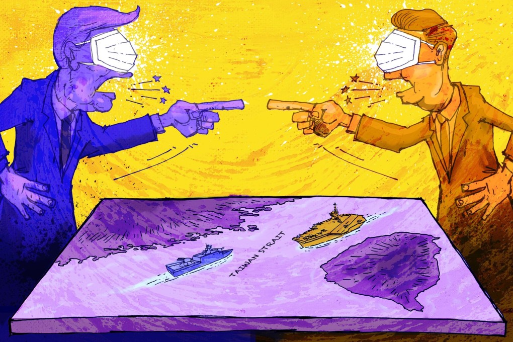 Taiwan Strait and South China Sea are settings for China and the US to assert influence with naval displays and military exercises. Illustration: Henry Wong