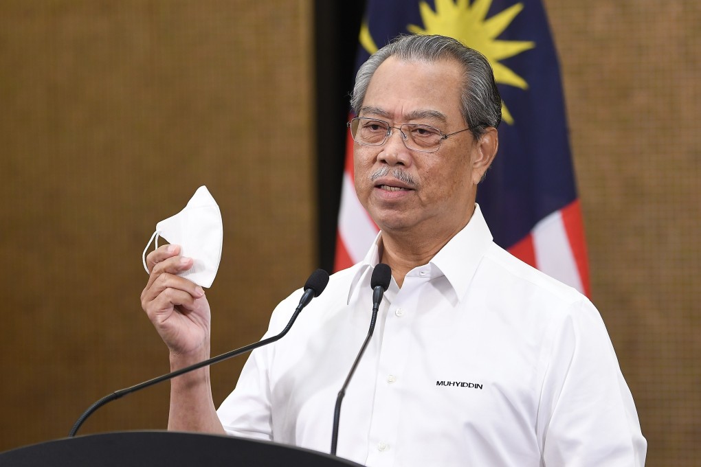 Malaysian Prime Minister Muhyiddin Yassin pictured giving a speech on May 1. Photo: Bernama/DPA