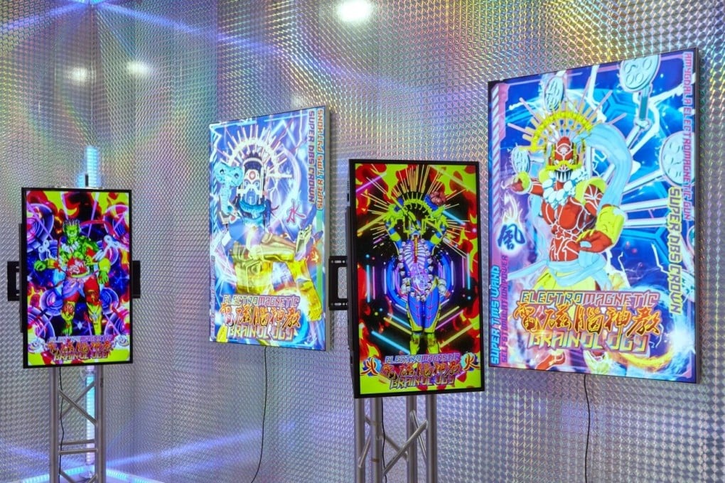 Part of Cyber Altar (2019) by Chinese post-internet artist Lu Yang at Art Basel Hong Kong 2019.