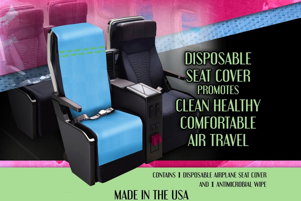 Personal, portable seat covers could become the norm on flights in a post-coronavirus world. Photo: Handout