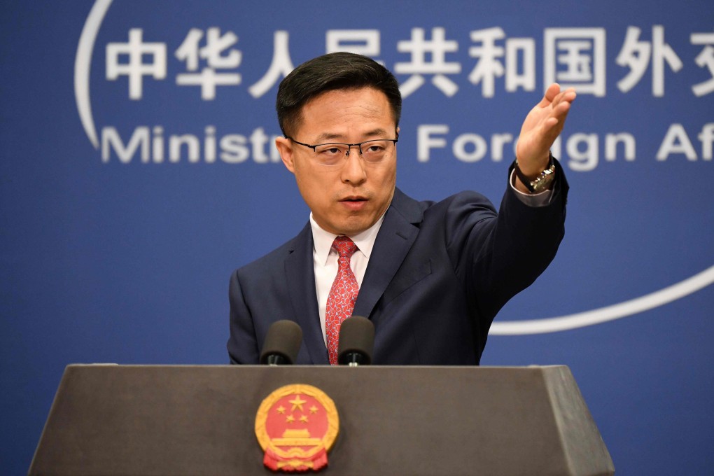 Chinese Foreign Ministry spokesman Zhao Lijian, who has made fiery remarks in defence of China, is seen in April. Photo: AFP