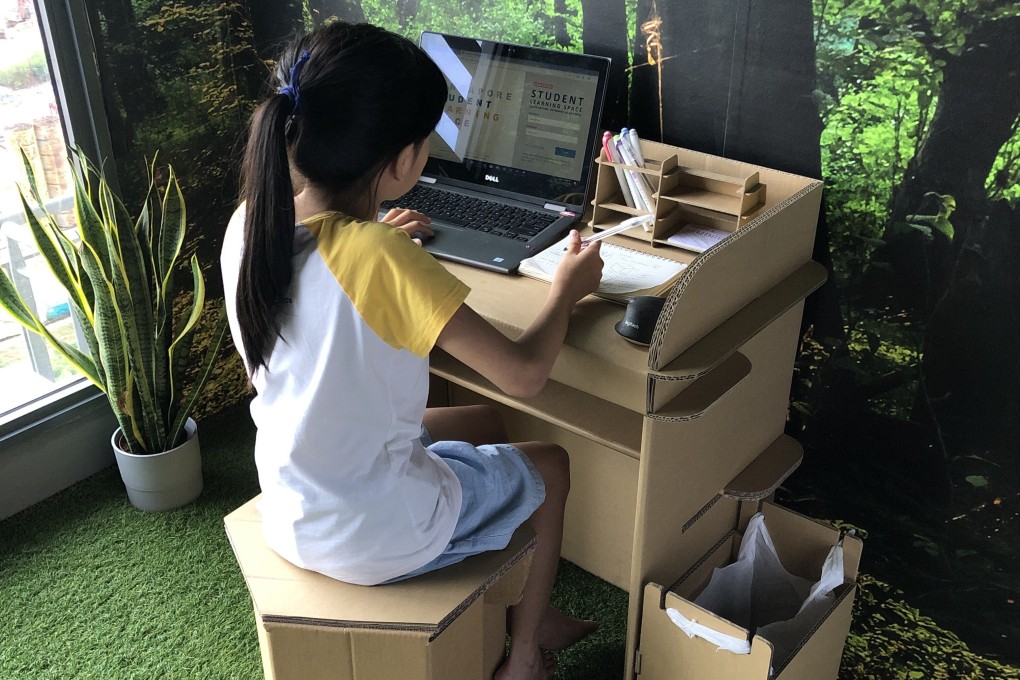 The Poppi Desk, designed by Adrian Chua of Singapore-based Paper Carpenter and made from cardboard. Photo: Handout
