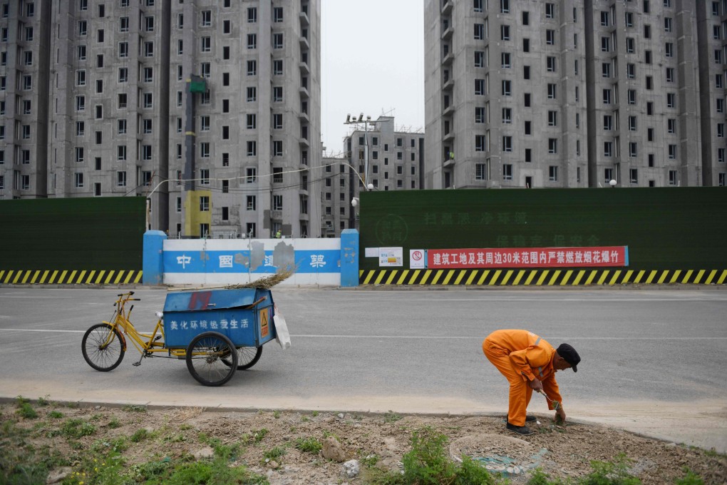 A residential construction site on the outskirts of Beijing. Photo: AFP