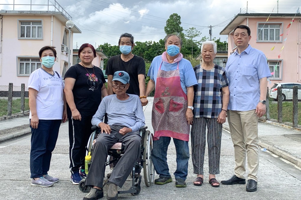 Elderly residents and health care workers at Dills Corner Garden. Photo: Victor Ting