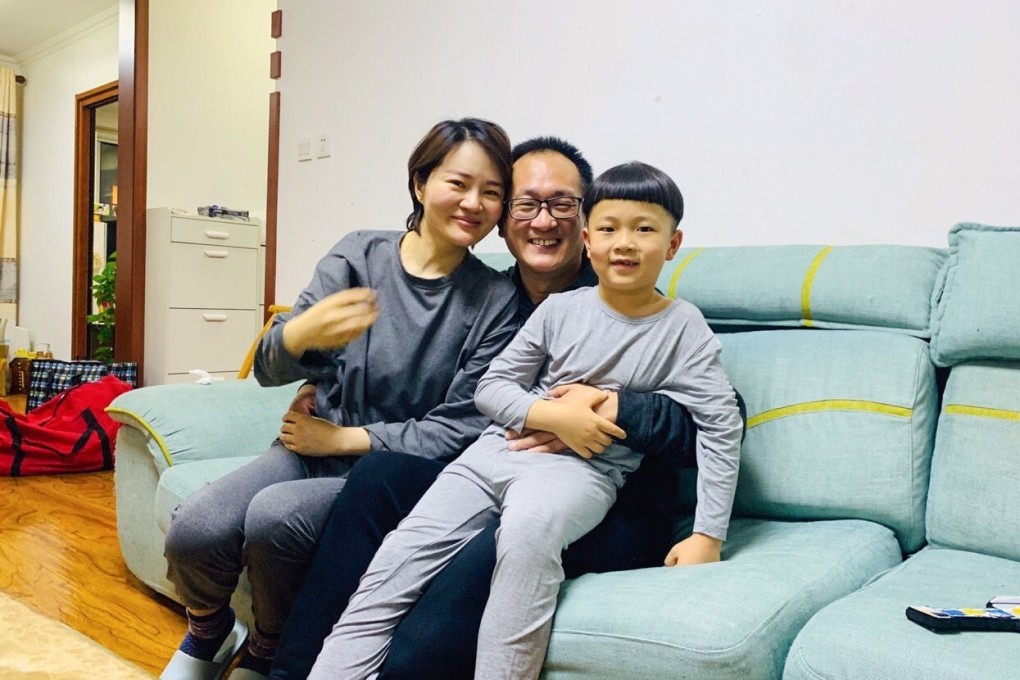 Wang Quanzhang was prevented from seeing his wife, Li Wenzu, and son for weeks after his release. Photo: Handout