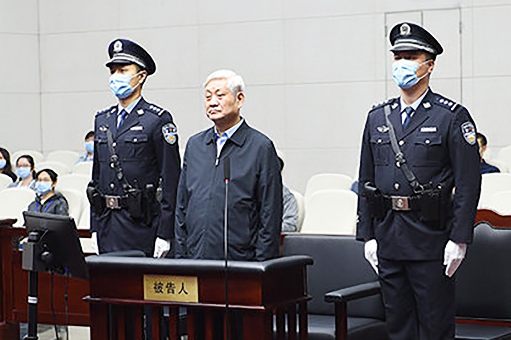 Former Shaanxi Communist Party boss Zhao Zhengyong faces court in Tianjin. Photo: Weibo