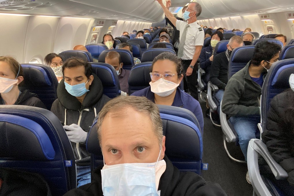 This United Airlines flight from Newark to San Francisco was crowded with passengers. Photo: Twitter