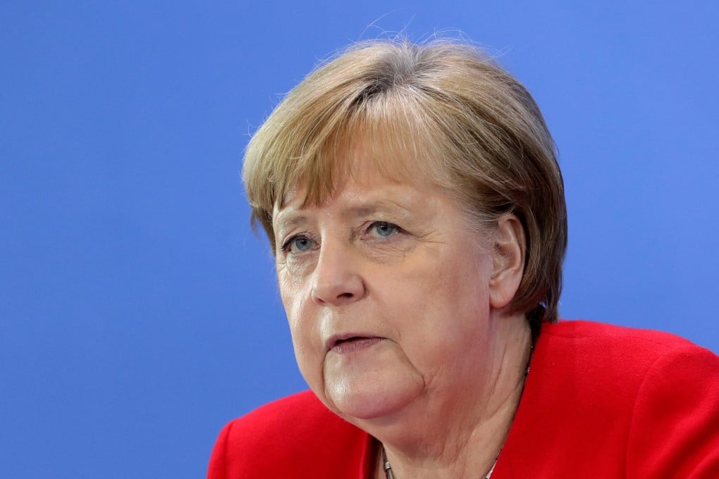 German Chancellor Angela Merkel attends a news conference in Berlin on Wednesday. Photo: Reuters