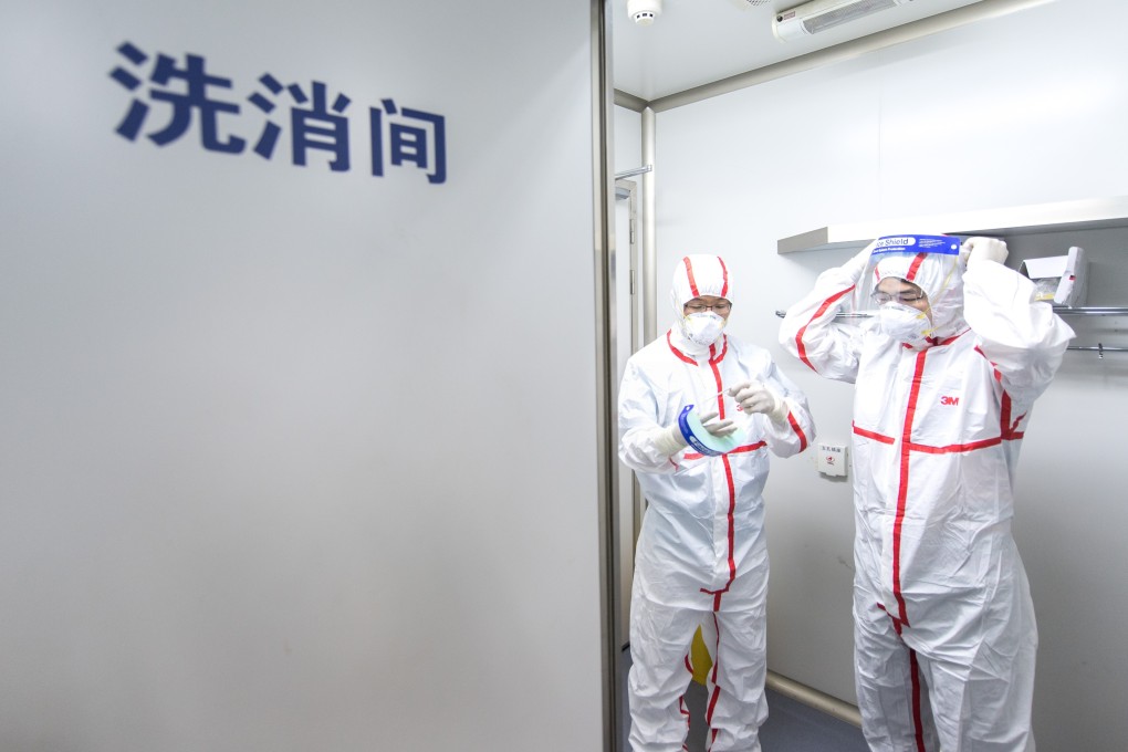 Staff at the Wuhan Institute of Virology have to undertake strict safety procedures. Photo: Xinhua
