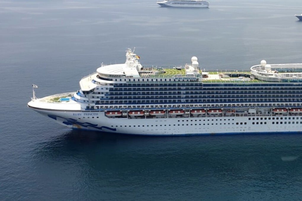 The Ruby Princess cruise ship is anchored at Manila Bay in the Philippines. Photo: EPA-EFE