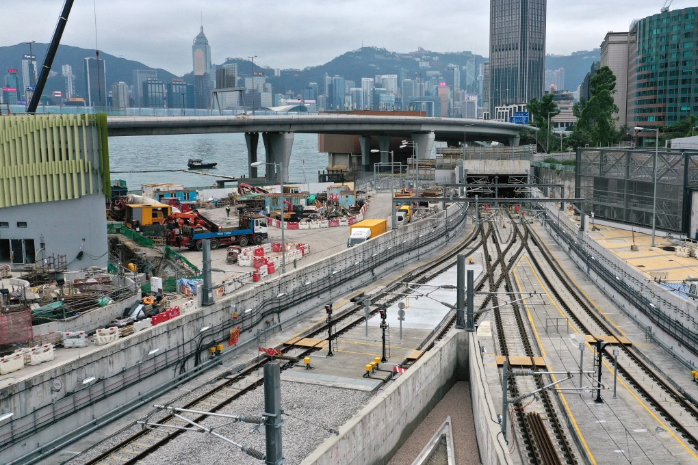 Aerial view of the Hung Hom MTR station during construction in 2018. It is the costliest new rail link in Hong Kong history. Photo: Winson Wong
