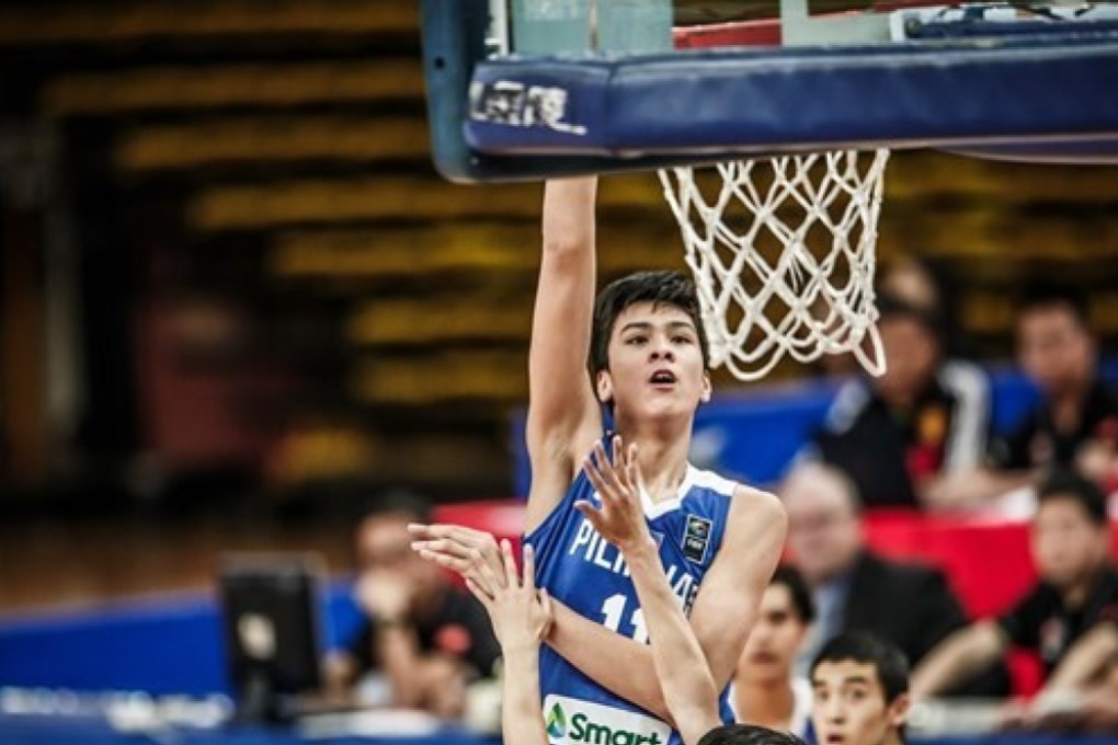 Kai Sotto playing for the Philippines against Japan. Photo: Fiba