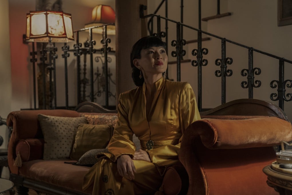 Michelle Krusiec, who plays Anna May Wong in Ryan Murphy’s newest show for Netflix, Hollywood, in an Asian-inspired silk dressing gown. Photo: Handout