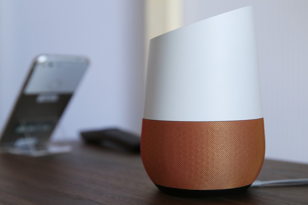Digital voice technology is on the rise with more people and businesses expected to turn to voice-activated systems like Google Home (pictured) to limit their contact with commonly touched surfaces. Photo: AP