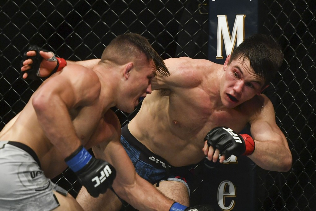 Drew Dober lands a blow on Alexander Hernandez at UFC Fight Night. Photo: USA Today
