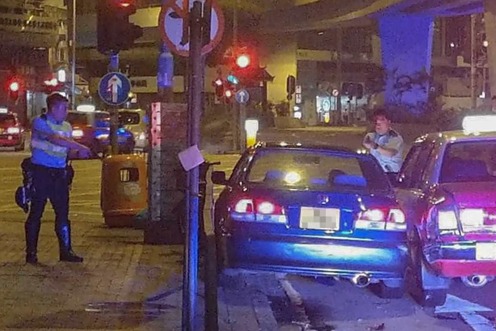 The car was stopped on Cheung Sha Wan Road near the junction with Tai Po Road in Sham Shui Po. Photo: Handout