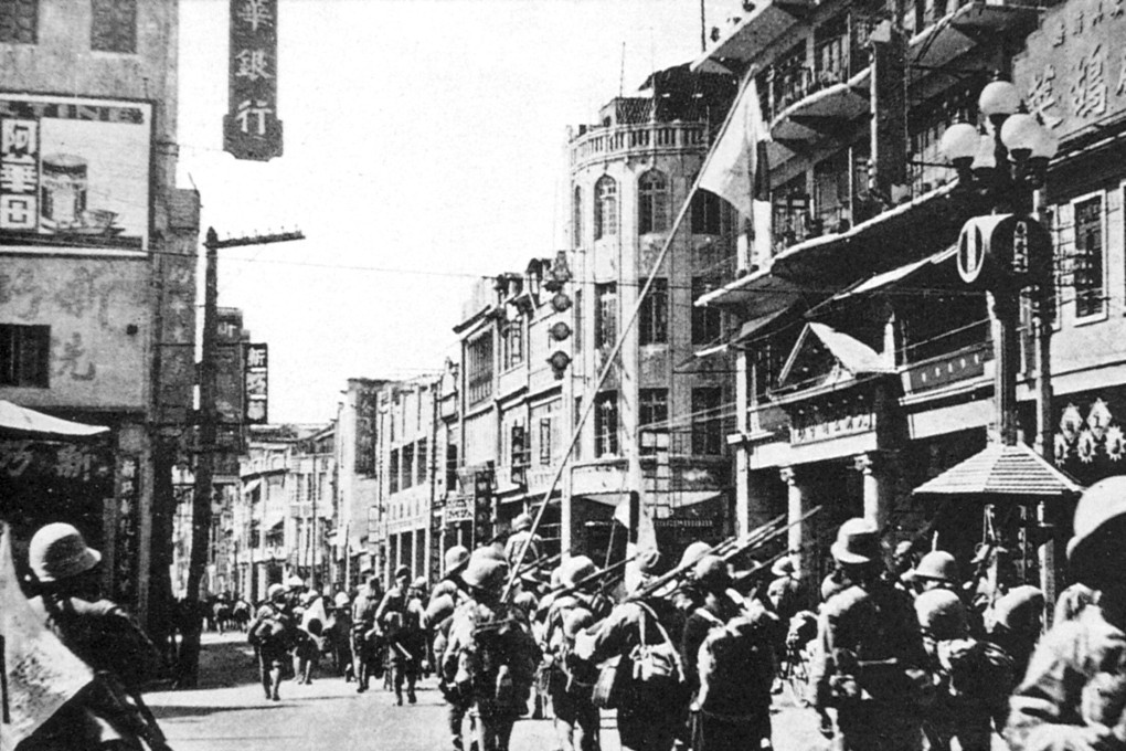 Japanese troops enter Guangzhou during the occupation of China. Photo: Handout