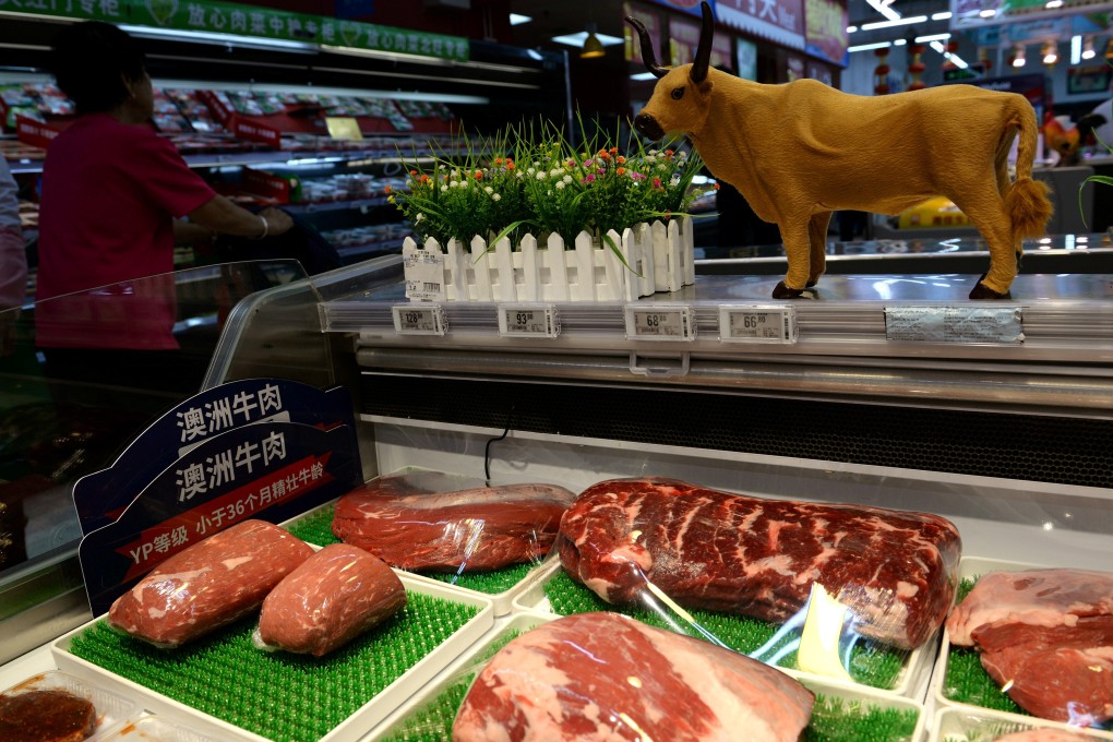 Beef for sale at a Walmart in Beijing. File photo: Reuters