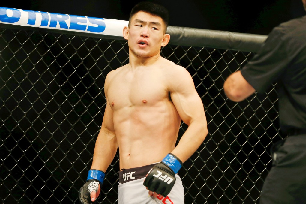 Song Yadong is penalised in his fight against Cody Stamann. Photo: USA TODAY Sports