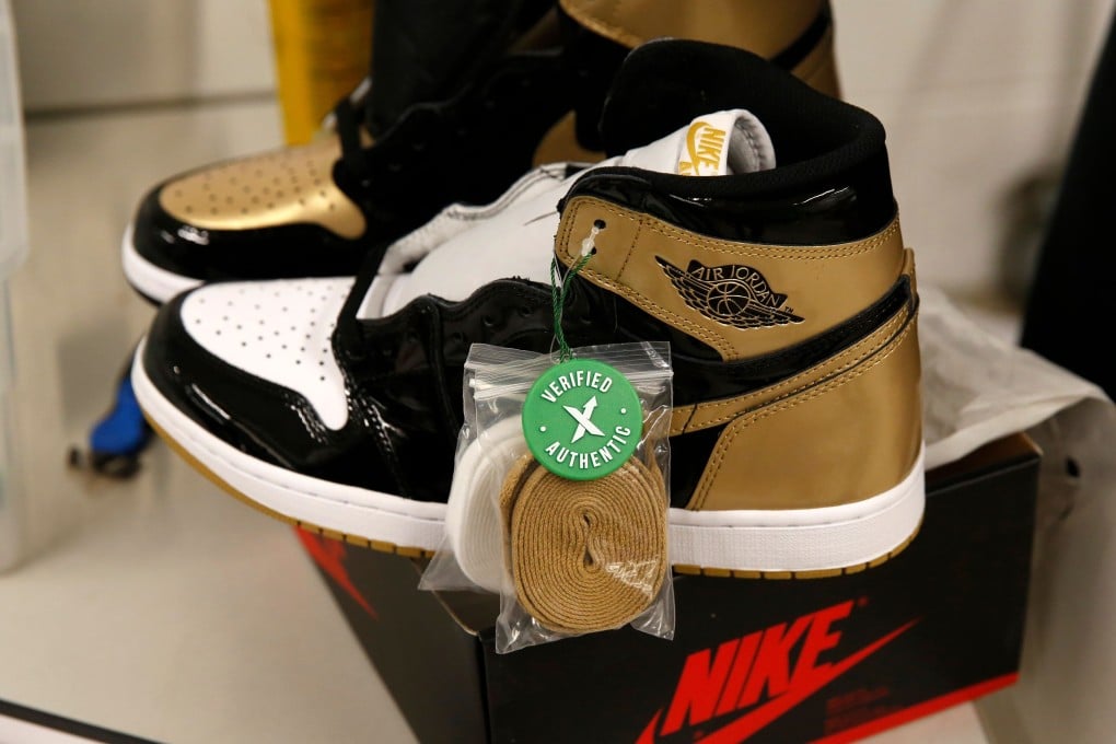 Trainers like this pair of Air Jordan 1 Retro are selling for record prices. Photo: AP